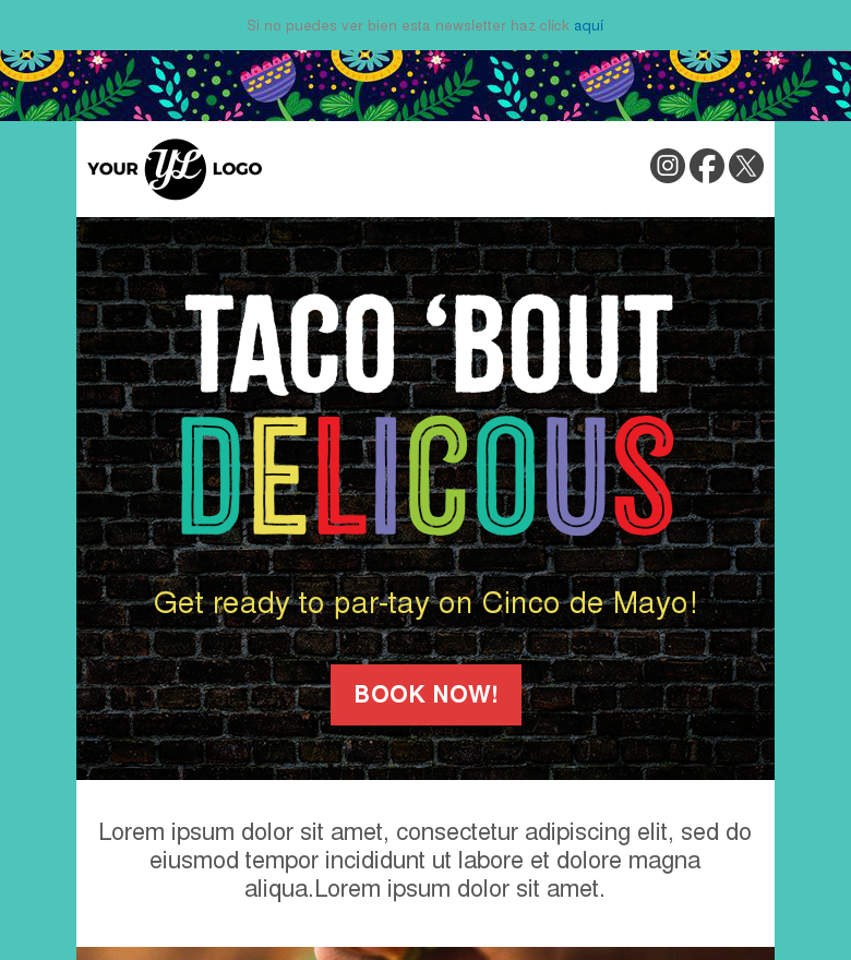 Plantilla email marketing Taco bout delicious