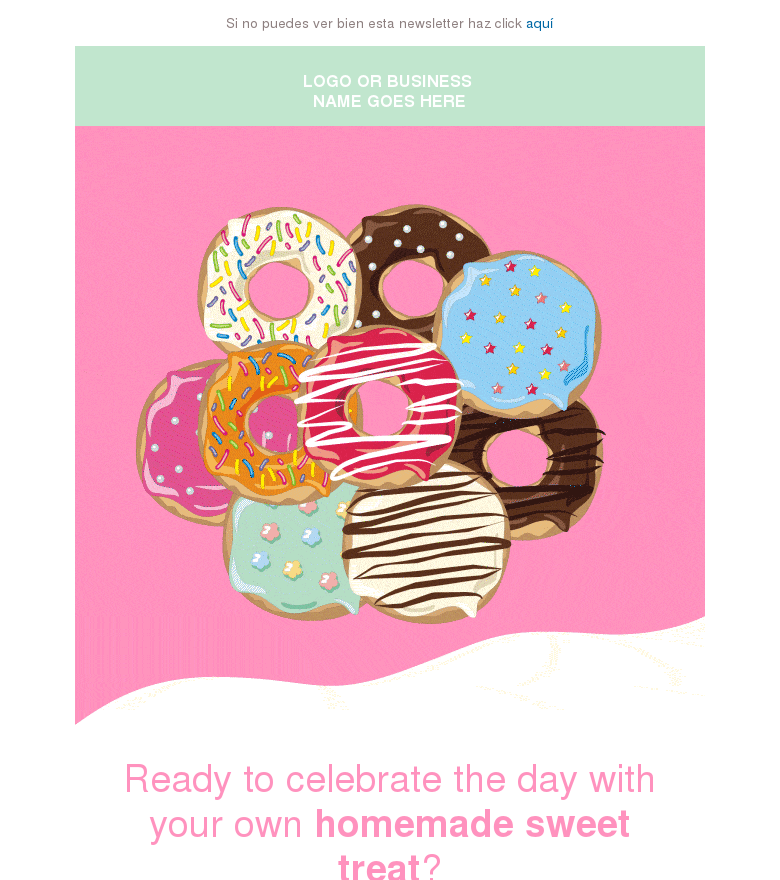 Plantilla email marketing National doughnut day