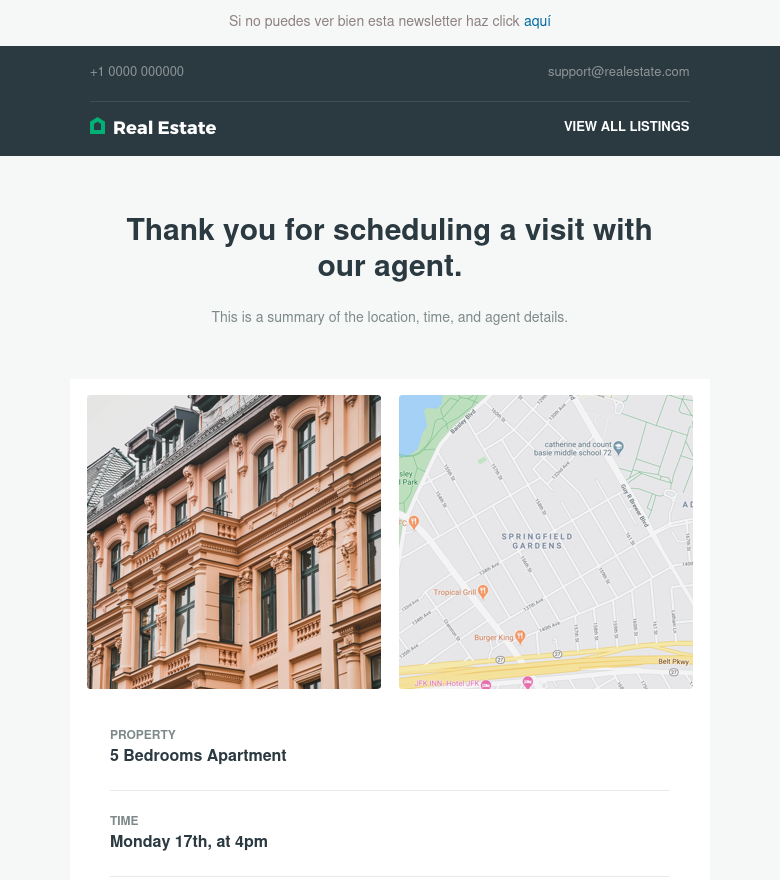 E-Mail-Marketing-Vorlage Confirmation visit