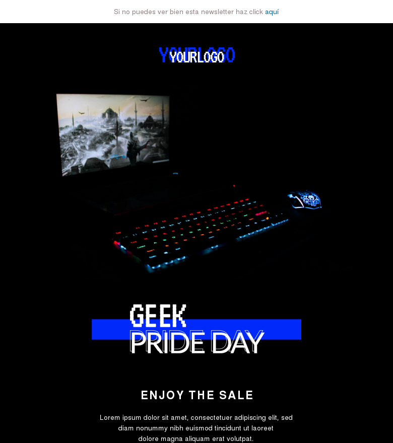 Plantilla email marketing Happy geek pride day