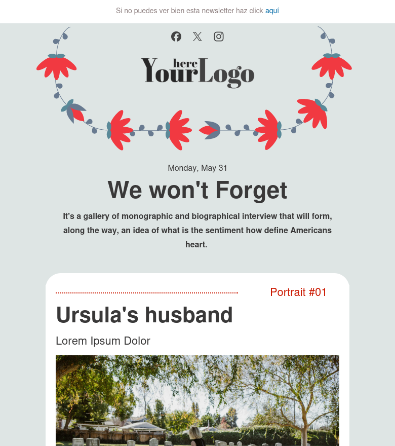 E-Mail-Marketing-Vorlage We wont forget