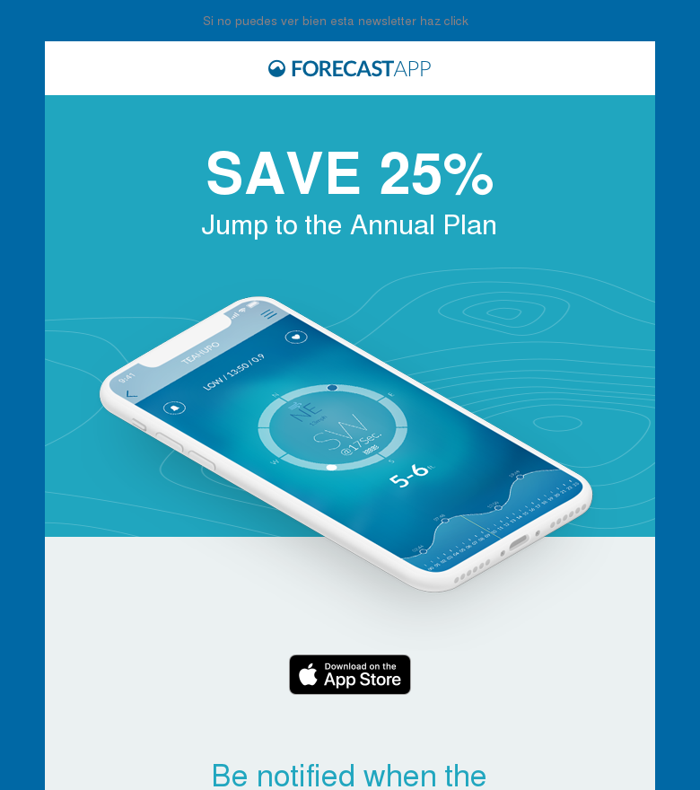 Plantilla email marketing Annual plan