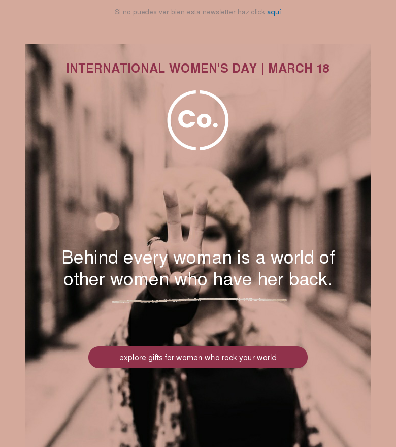 Plantilla email marketing Behind every woman