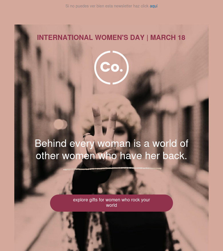 E-Mail-Marketing-Vorlage Behind every woman
