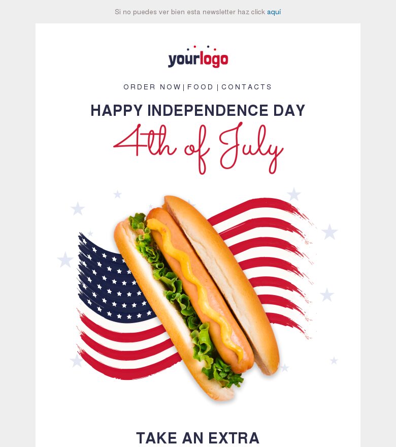 Template email marketing Descuento del Día de la Independencia