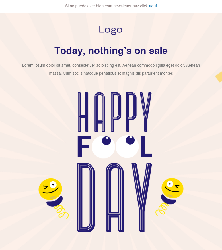 E-Mail-Marketing-Vorlage Fools day super deal