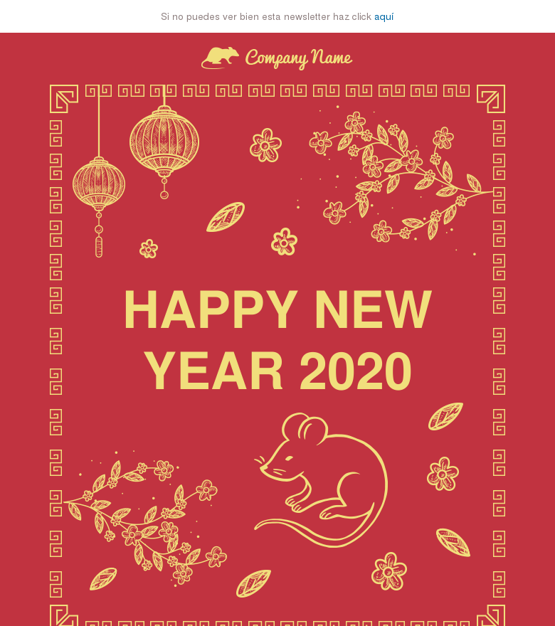 Plantilla email marketing Chinese new year