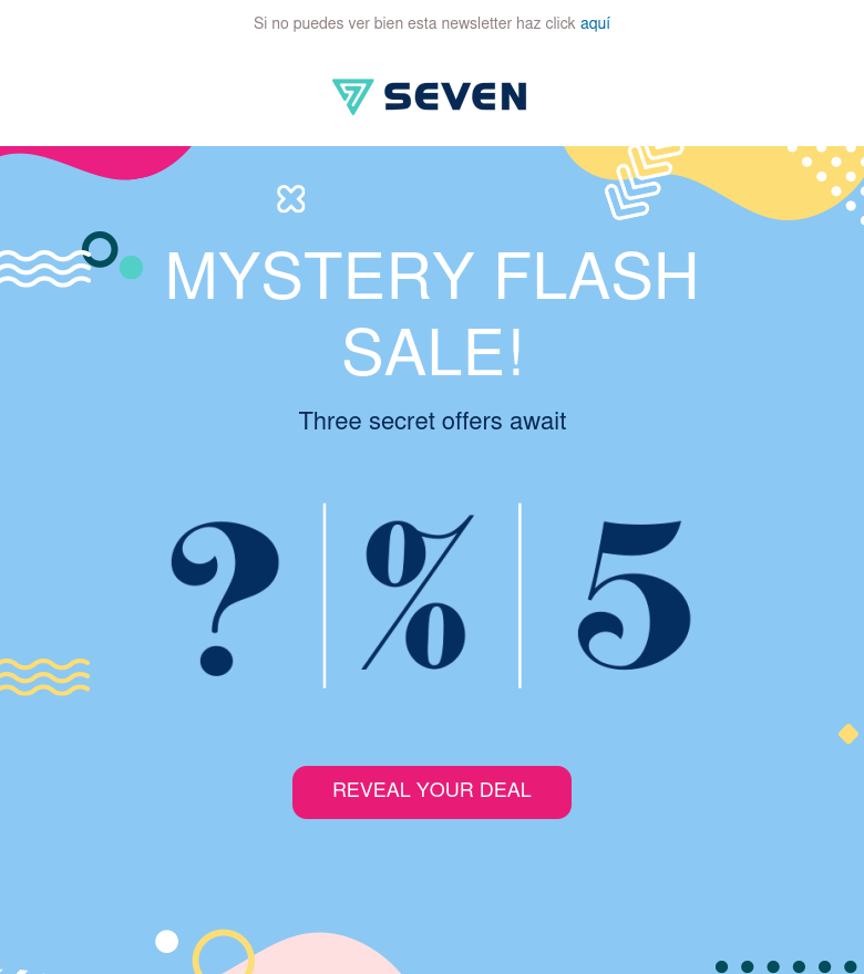 E-Mail-Marketing-Vorlage Mystery flash sale