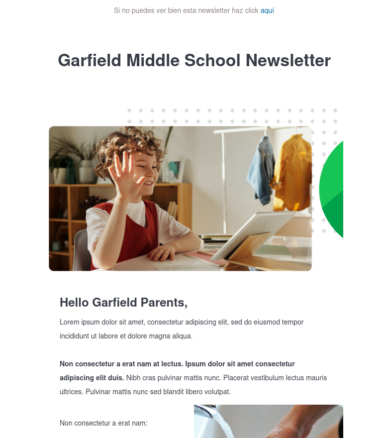 E-Mail-Marketing-Vorlage Schools in time of crisis