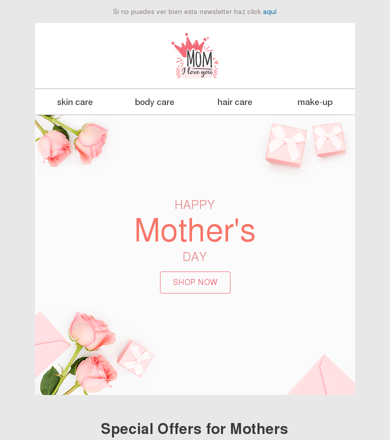 Plantilla email marketing Mom i love you