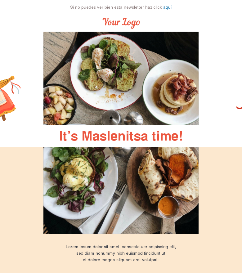 Plantilla email marketing Maslenitsa