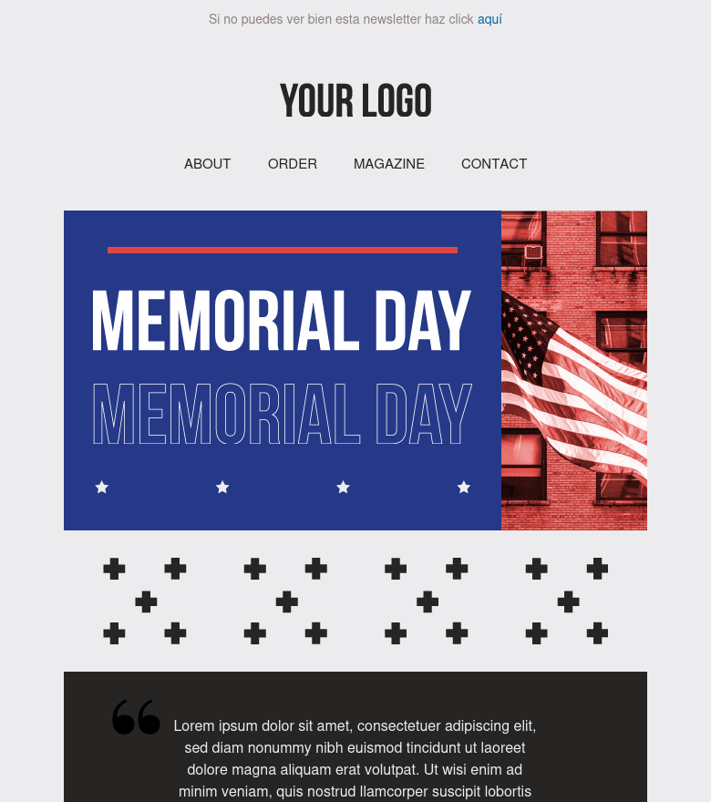 E-Mail-Marketing-Vorlage Memorial day stories