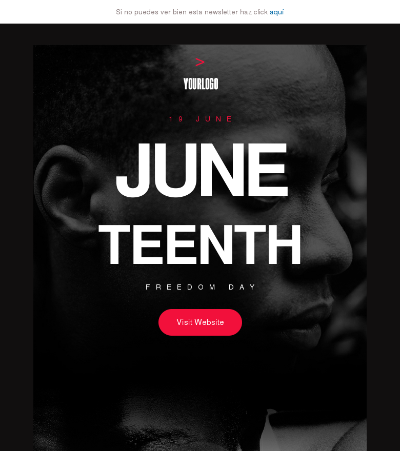 Plantilla email marketing Juneteenth 2