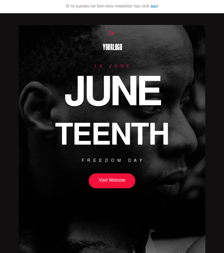 E-Mail-Marketing-Vorlage Juneteenth 2