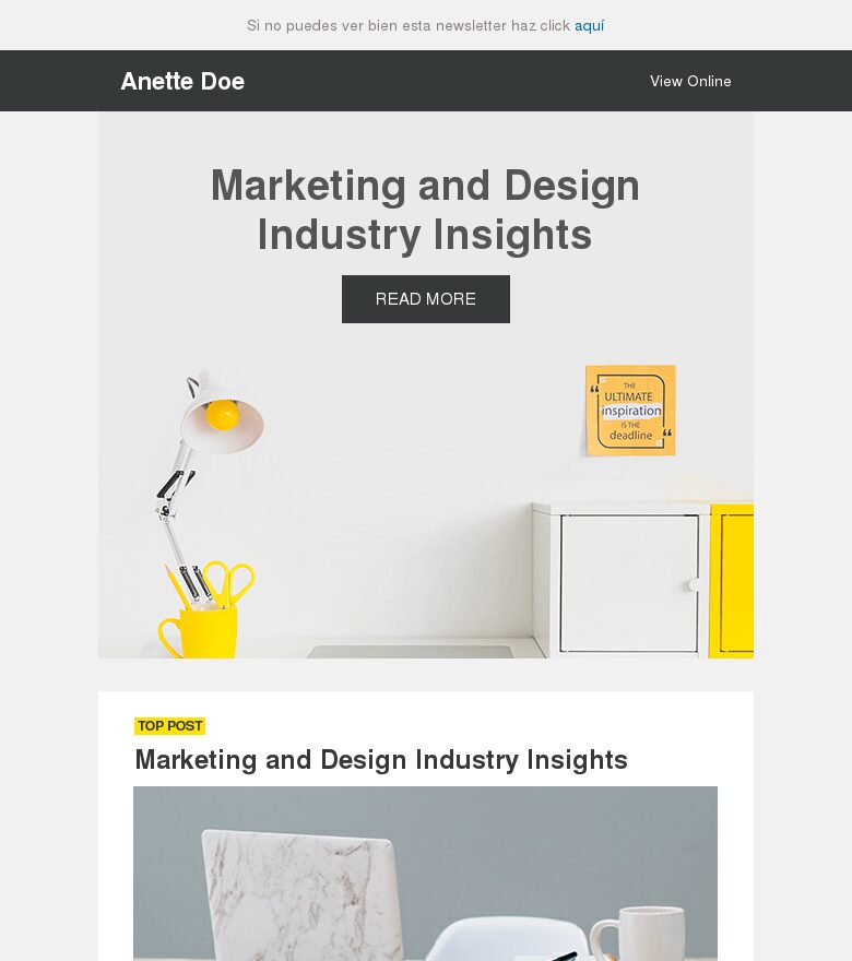 Template email marketing Influencer