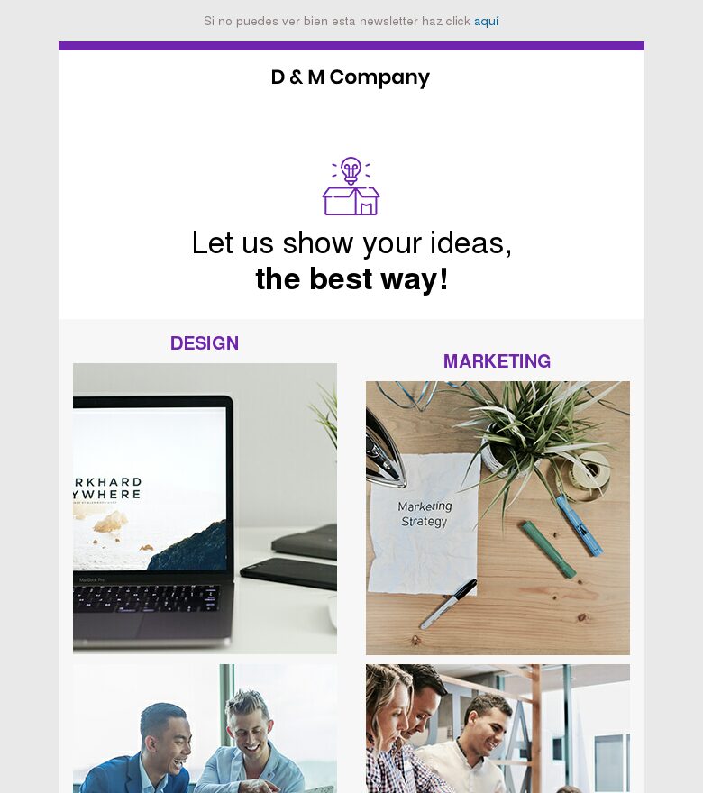 Template email marketing Agencia de marketing