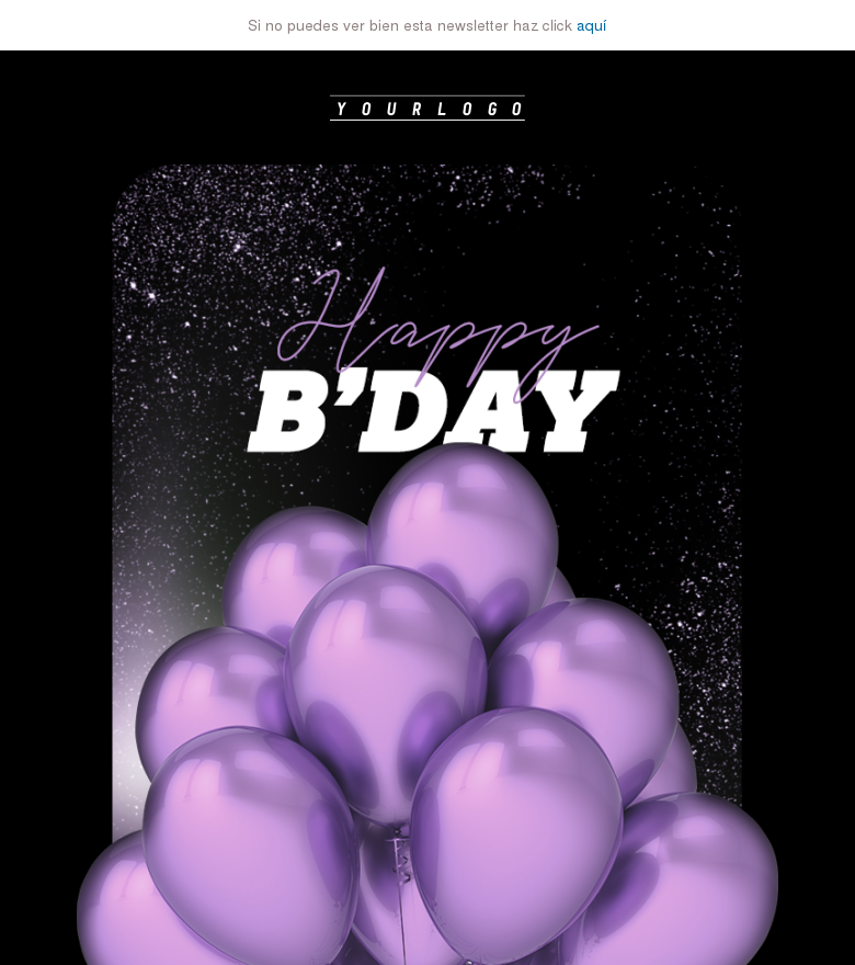 Plantilla email marketing Happy birthday baloons