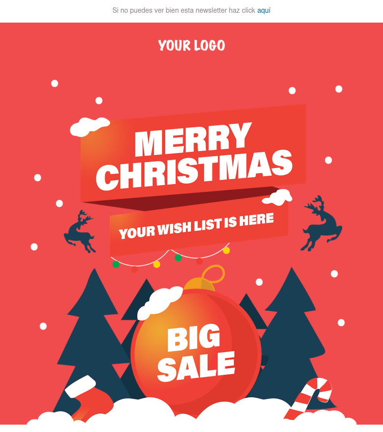 Plantilla email marketing Your wish list is here