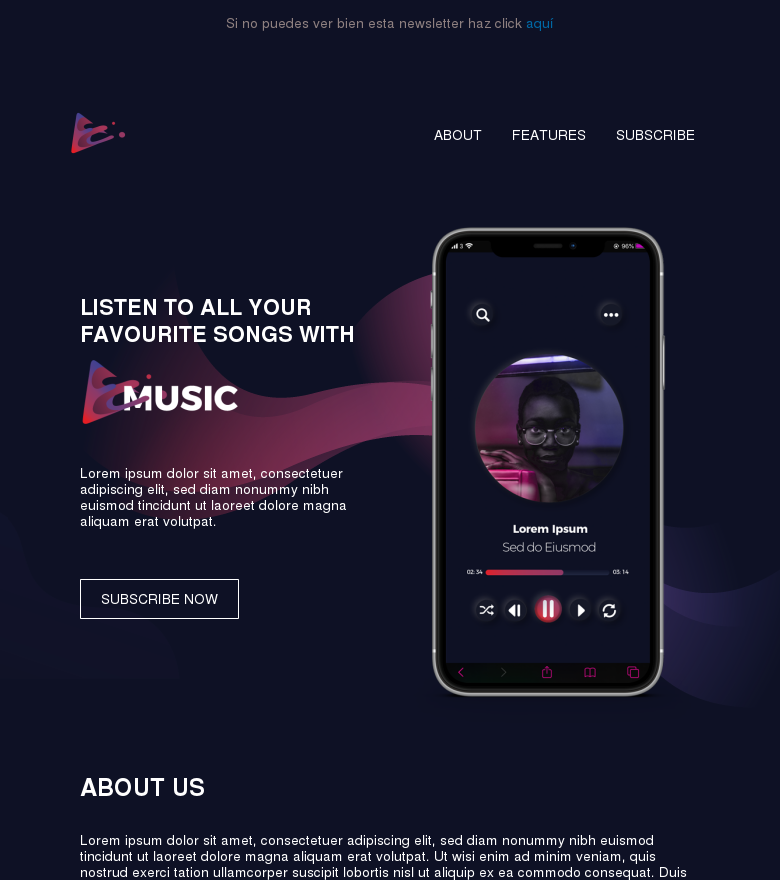 Plantilla email marketing All your music in one place