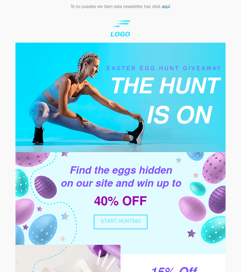 E-Mail-Marketing-Vorlage The easter egg hunt is on