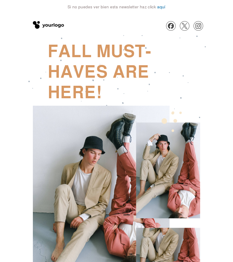 Plantilla email marketing Fall must haves