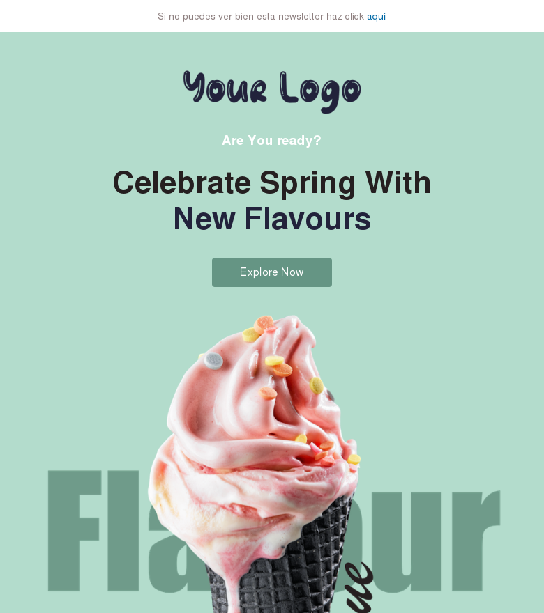 Plantilla email marketing Unique flavours for spring