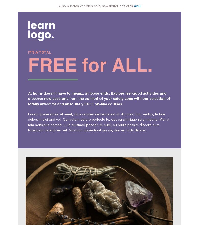 Email marketing template Gratis para todos