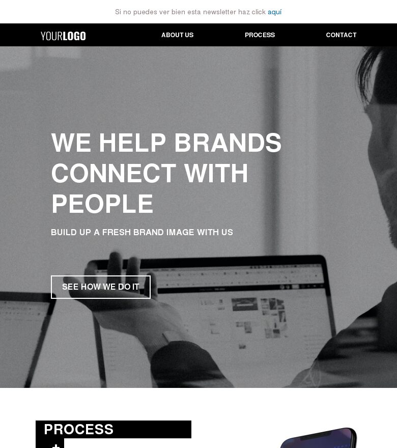 Template email marketing Ayudamos a las marcas a conectar con las personas