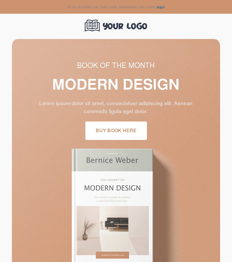 Template email marketing Echa un vistazo, lee un libro