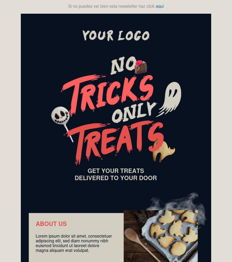 E-Mail-Marketing-Vorlage No tricks only treats