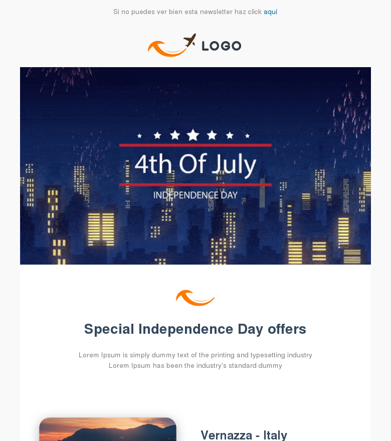 Plantilla email marketing 4th of july 2
