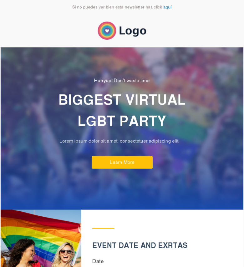 Plantilla email marketing Love has no gender