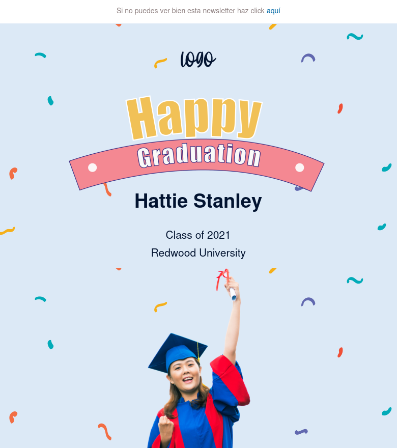 E-Mail-Marketing-Vorlage Graduation ceremony