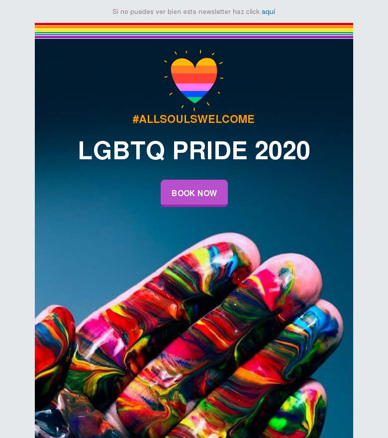 Plantilla email marketing All souls welcome 2020