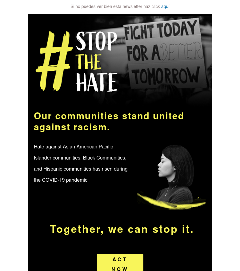 E-Mail-Marketing-Vorlage Stopthehate