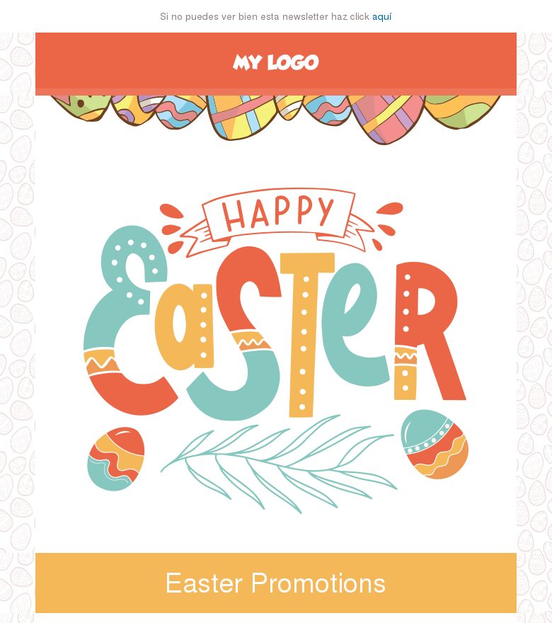 Template email marketing Cómics de Pascua