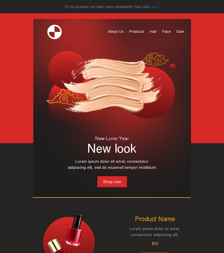 Plantilla email marketing Happy new year