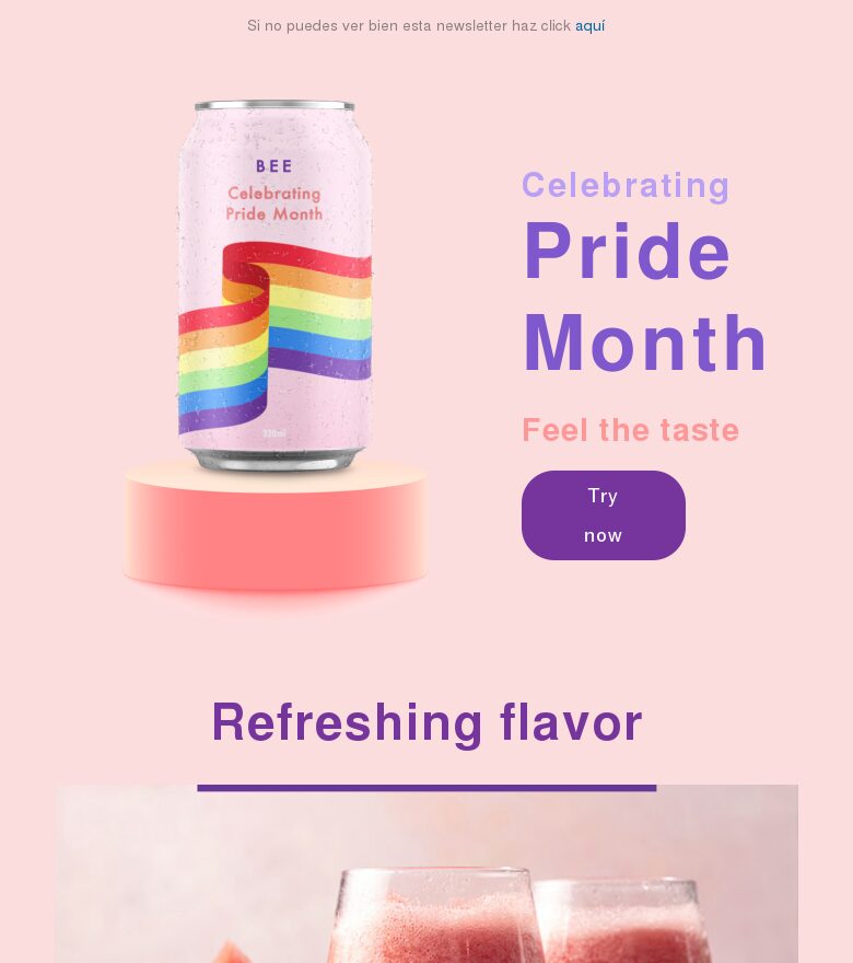 Template email marketing Celebrando el Mes del Orgullo