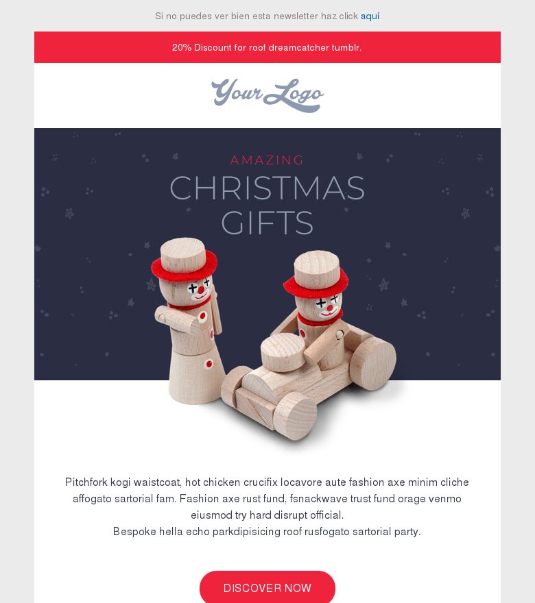 Email marketing template Navidad increíble