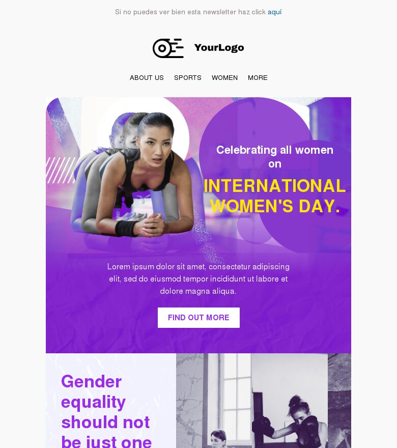 Template email marketing Hoy y cada día