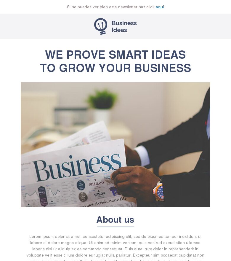 Email marketing template Newsletter de empresa