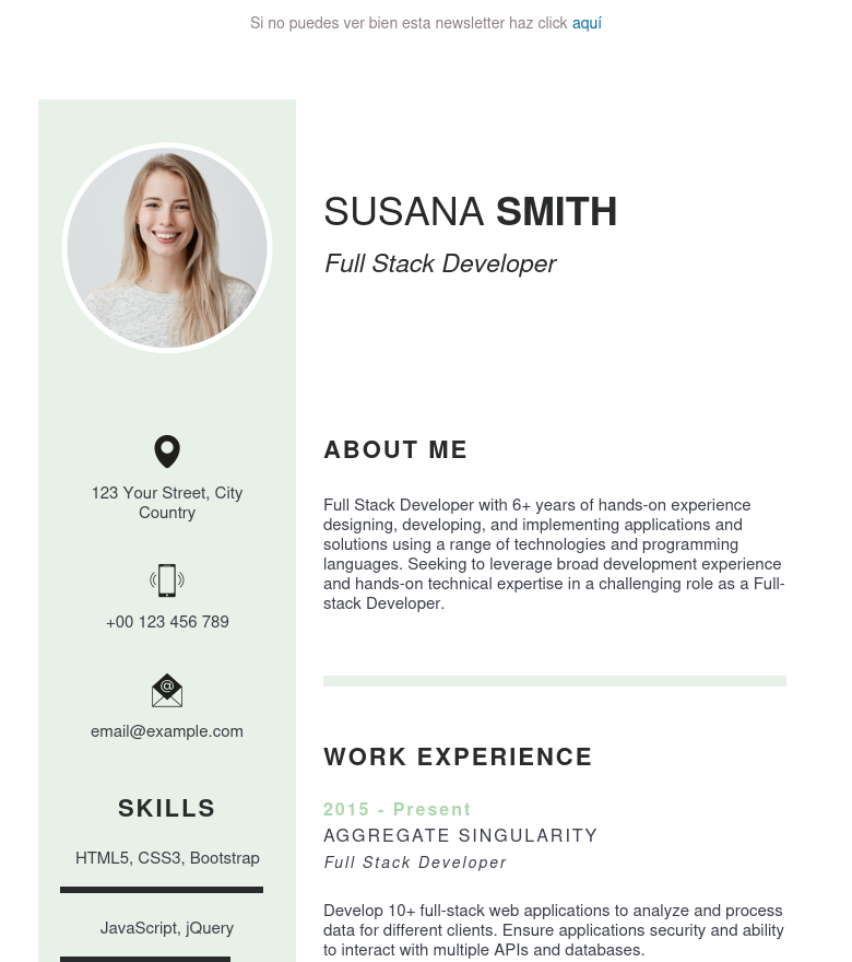 E-Mail-Marketing-Vorlage Cvresume