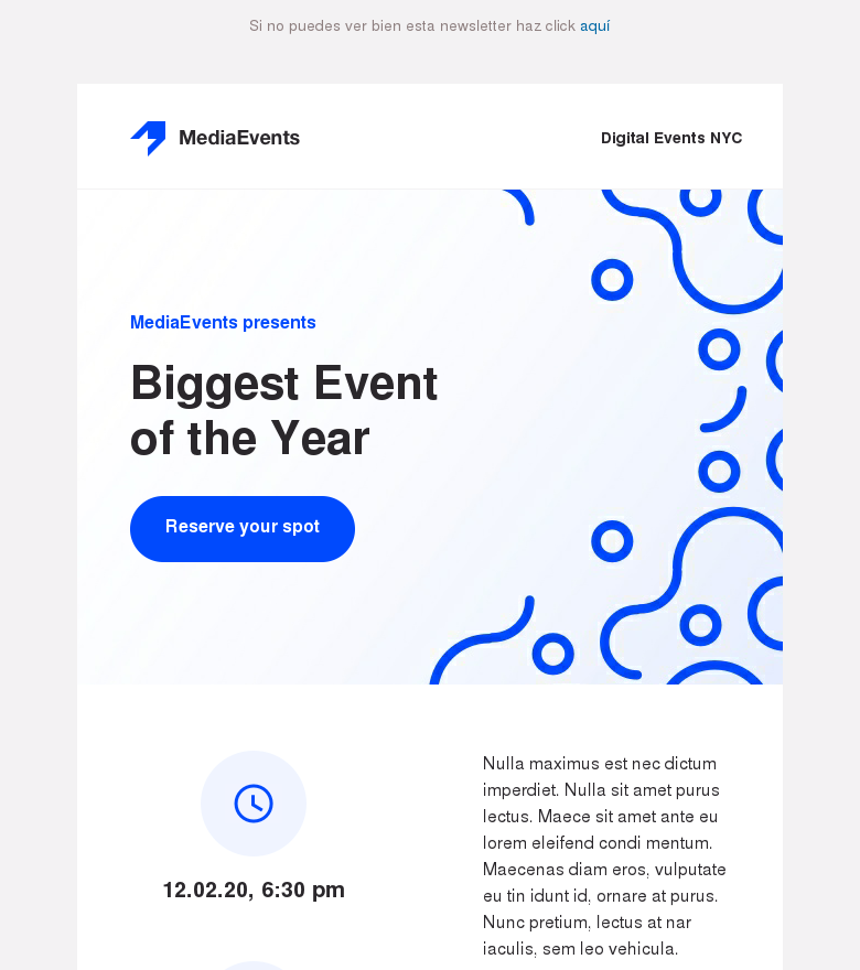 Plantilla email marketing Invitation pro event series