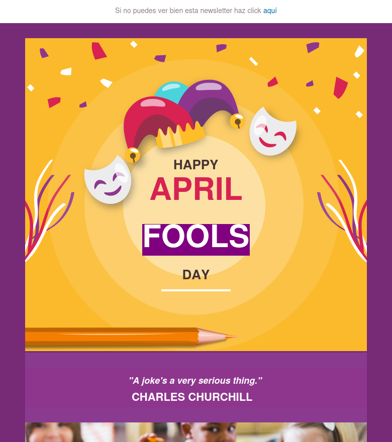 E-Mail-Marketing-Vorlage Happy april fools day sale