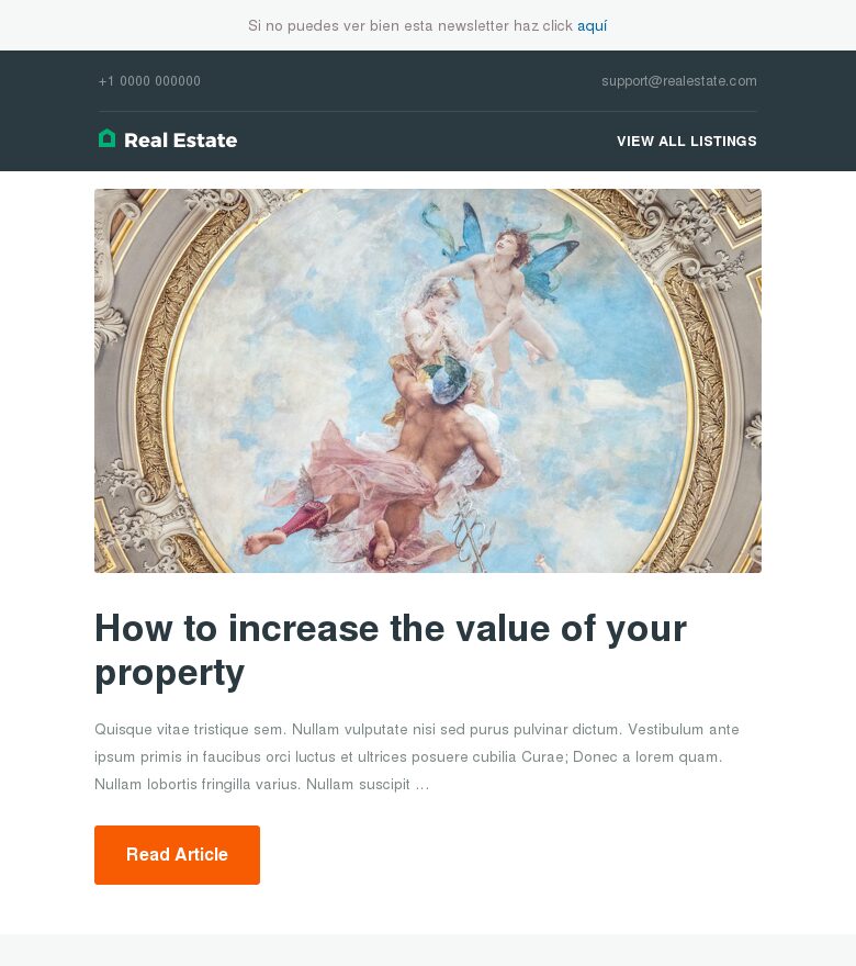 Template email marketing Del blog inmobiliario