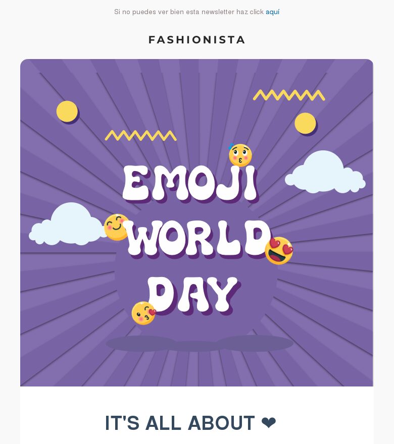 Template email marketing Plantilla del día mundial del emoji