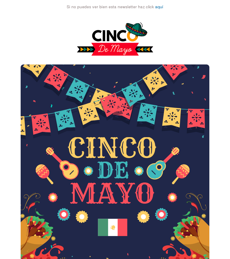 Plantilla email marketing Cinco de mayo fiesta