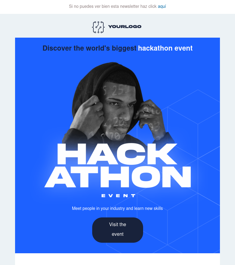 E-Mail-Marketing-Vorlage Hackathon event