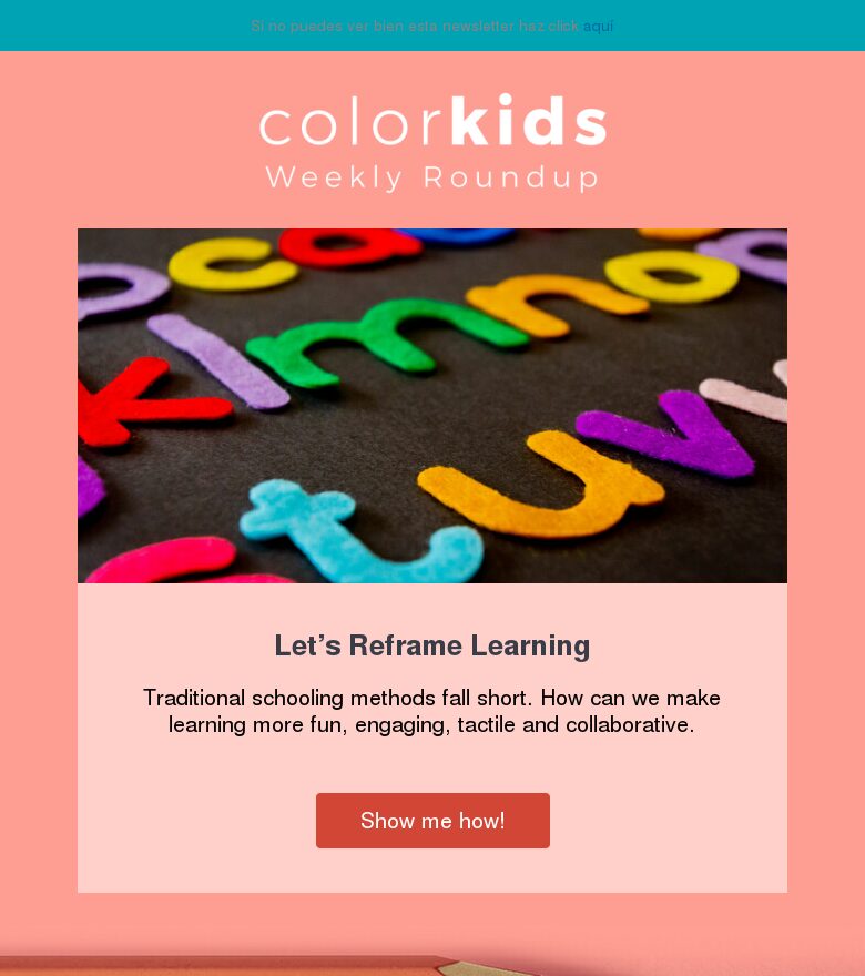 Plantilla email marketing Newsletter con color