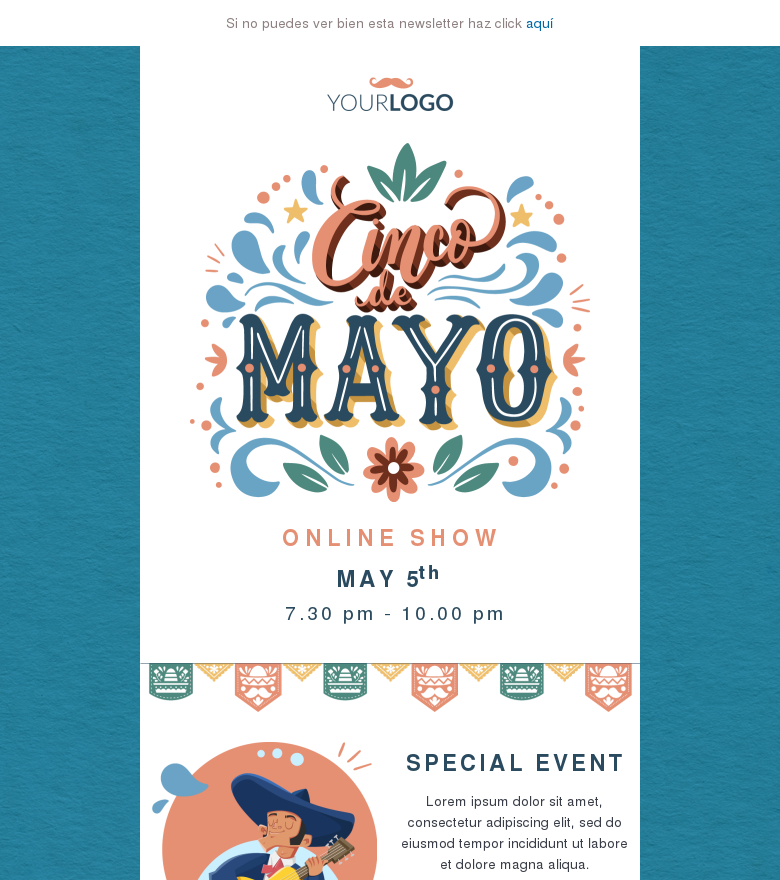 Plantilla email marketing Cinco de mayo